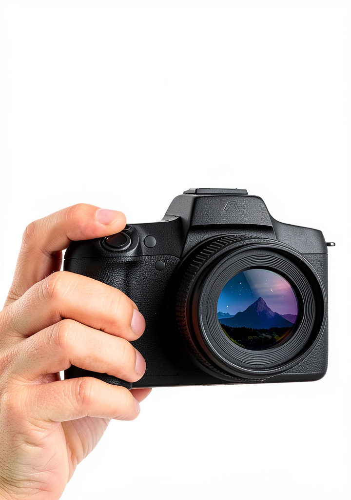 Installing Photography Guide Kindle Edition by XYZ Brand Digital Handbook on a wooden desk