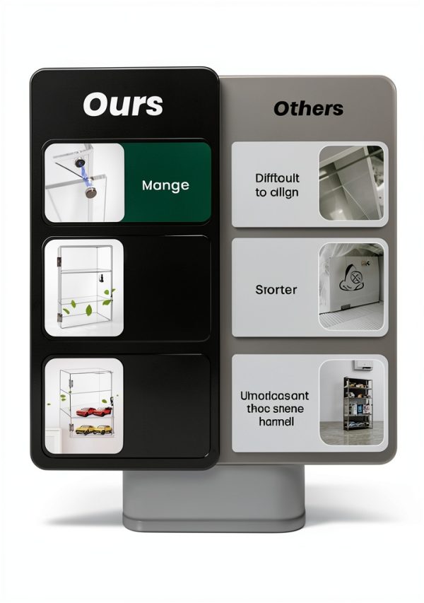 Locking Display Case Xzunk Acrylic Cabinet with Lock – 15.7×5.9×11.8in-1