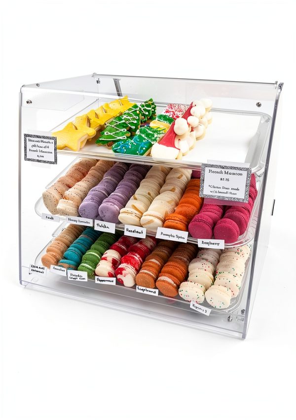 Pastry Display Case Wutfly 3 Tray Countertop PDC 3 21x17.75x16.5in-3