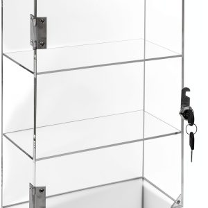 Locking Display Case Xzunk Acrylic Cabinet with Lock – 15.7×5.9×11.8in-0