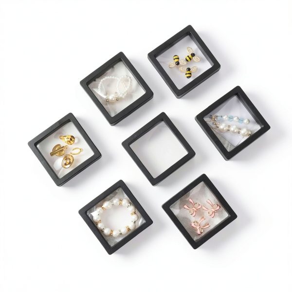 3D Floating Display Case EupHHonycs 60pcs Coin Frame Black ABS 2.8in-2