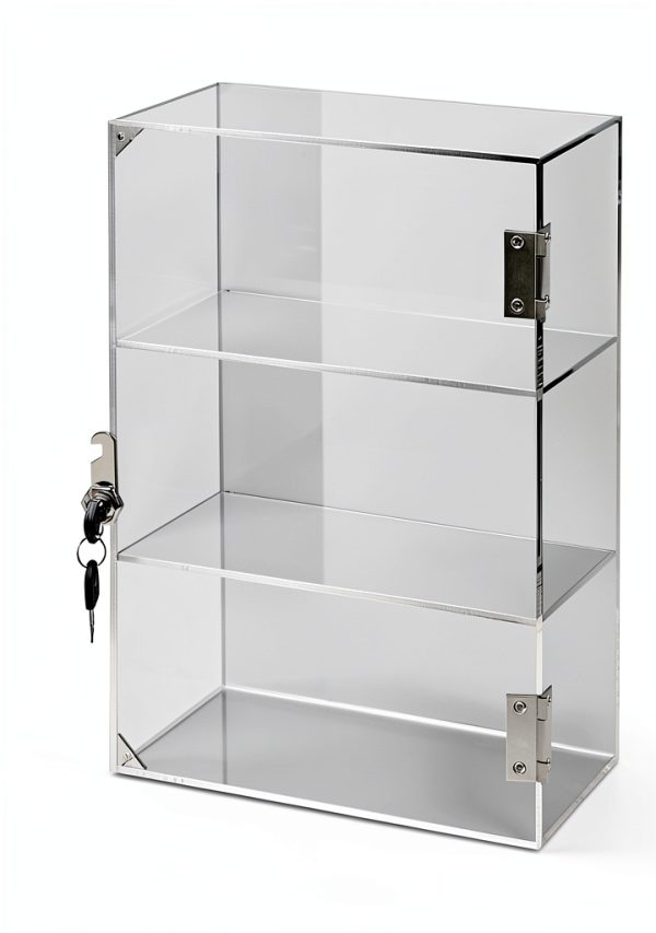 Locking Display Case Xzunk Acrylic Cabinet with Lock – 15.7×5.9×11.8in-6