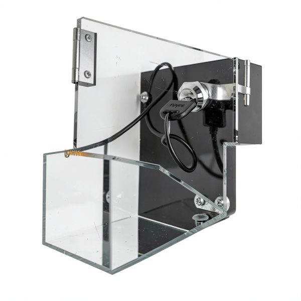 Clear Acrylic Countertop Display Case BSRTOP 3 Tier Lockable Mirror-2
