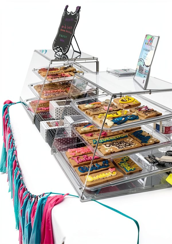Pastry Display Case Wutfly 3 Tray Countertop PDC 3 21x17.75x16.5in-4